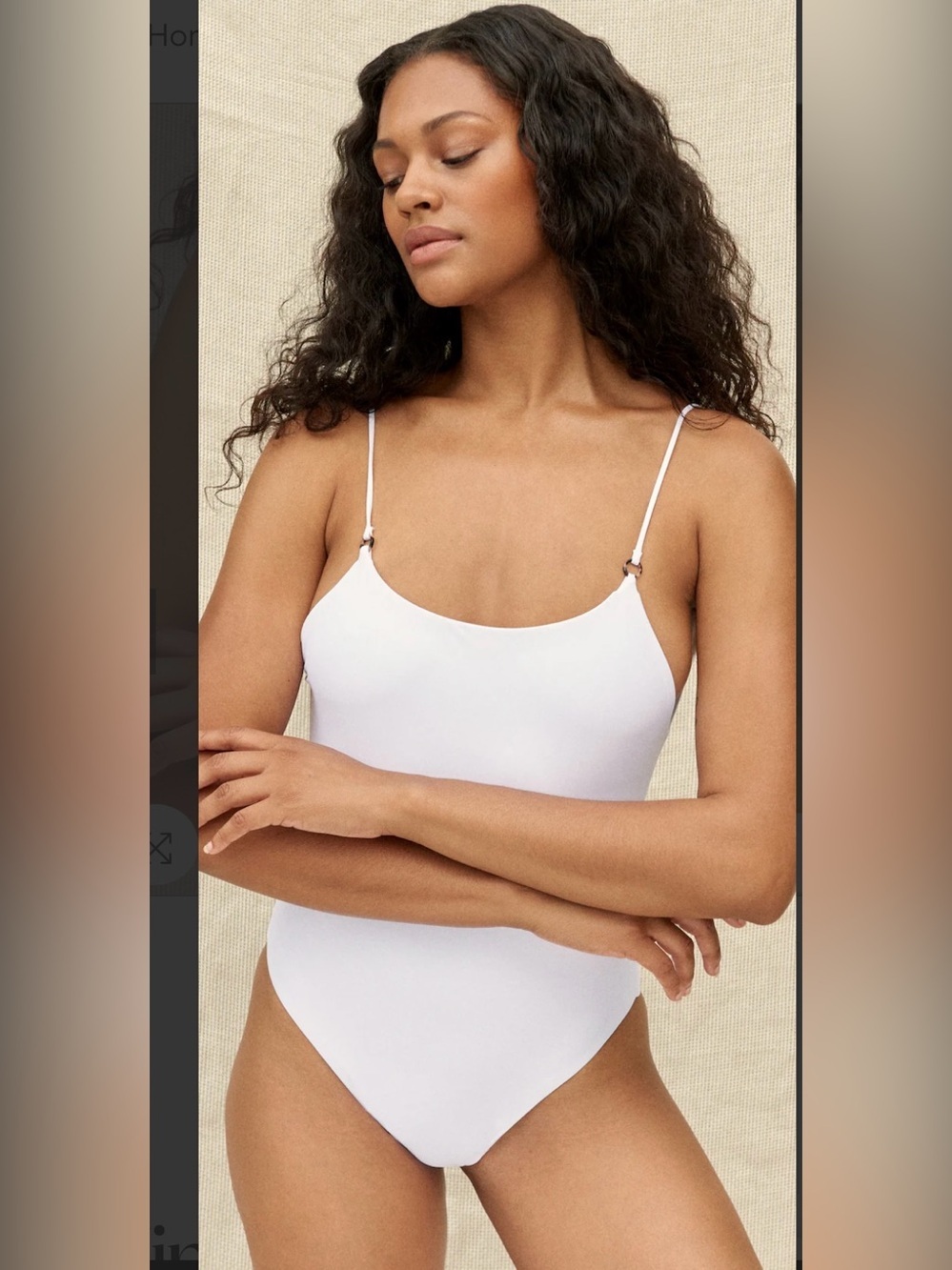 Jade Swim - NWT -  hinge Slim-Strap One-Piece Swimsuit brown - XL